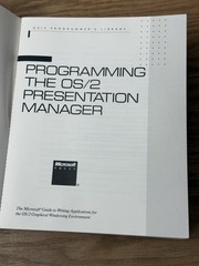 Programming The OS/2 Presentation Manager By Charles Petzold