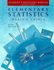 Elementary Statistics (solutions manual) – Paperback By Triola, Mario F. – GOOD