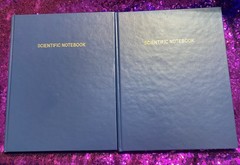2x BookFactory Blue Scientific Notebook 84 Pages Each Hard Cover Blue Lab Notebo